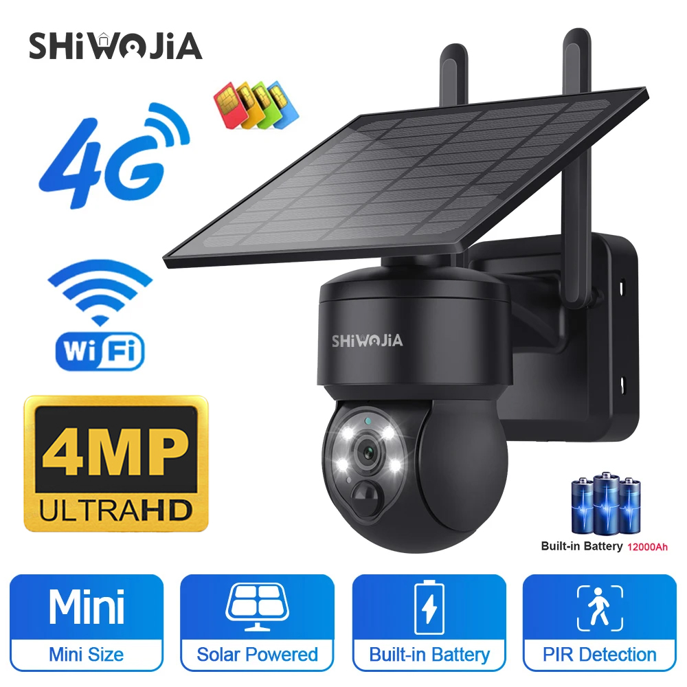 SHIWOJIA WIFI Wireless PTZ Sol - Outdoor Sport Camera recension och pris