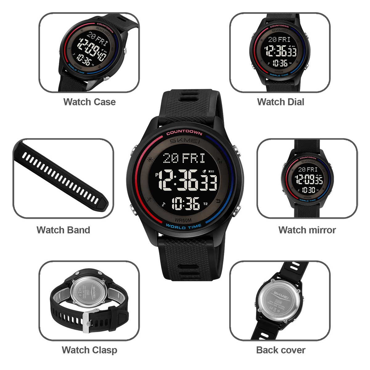SKMEI Waterproof Digital Wrist - Outdoor Sports List recension och pris