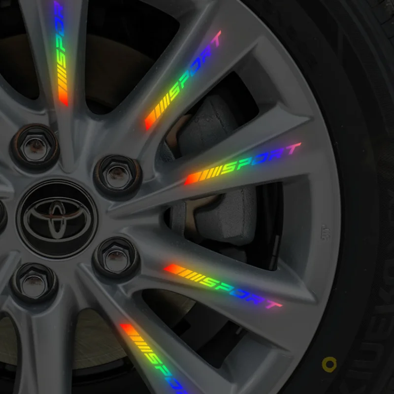 4Pcs Universal Reflective Rim  - Outdoor Sport Logo recension och pris